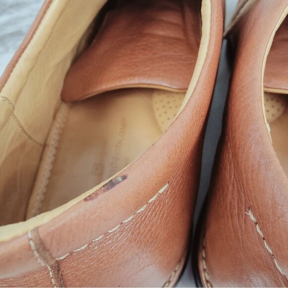 VTG Sandro Moscoloni Vineyard Cognac Leather Oxford Dress Shoes, Sz 12